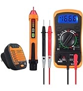 Neoteck Electrical Test Kit, Mini Digital Multimeter + Receptacle Outlet Tester + Non-Contact 12-...